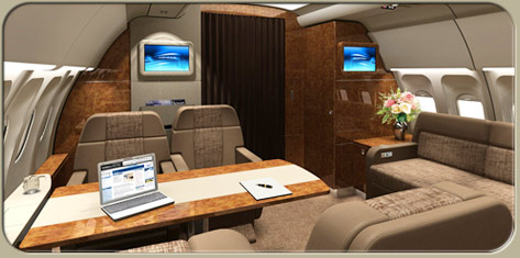 A318 Elite sample cabin interior A318 Elite cabin interior